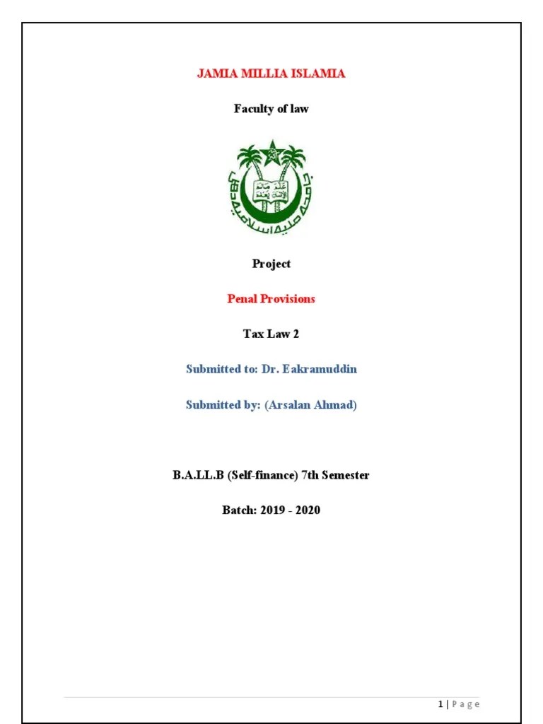 Tax Law - Penal Provisions | PDF | Value Added Tax | Taxes