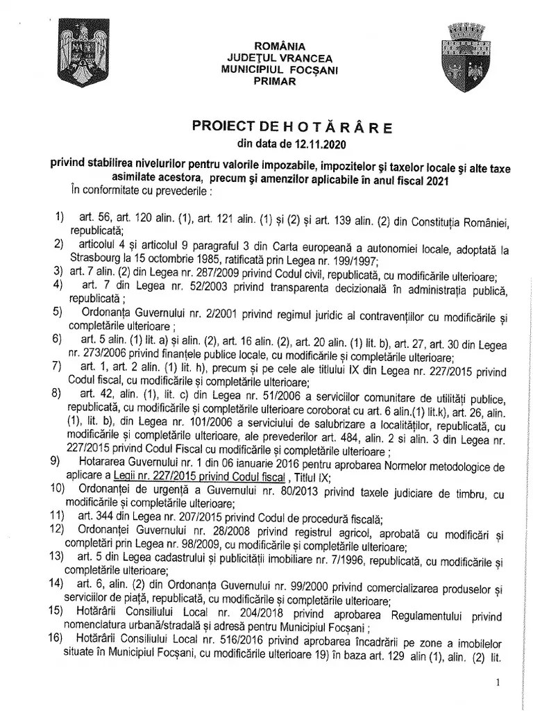 Reamintim contribuabililor care achita impozitele si taxele locale prin ordine de plata ca beneficiar al platii este municipiul timisoara si nu directia . Impozite Si Taxe Al FocÈ™ani In 2021 Pdf