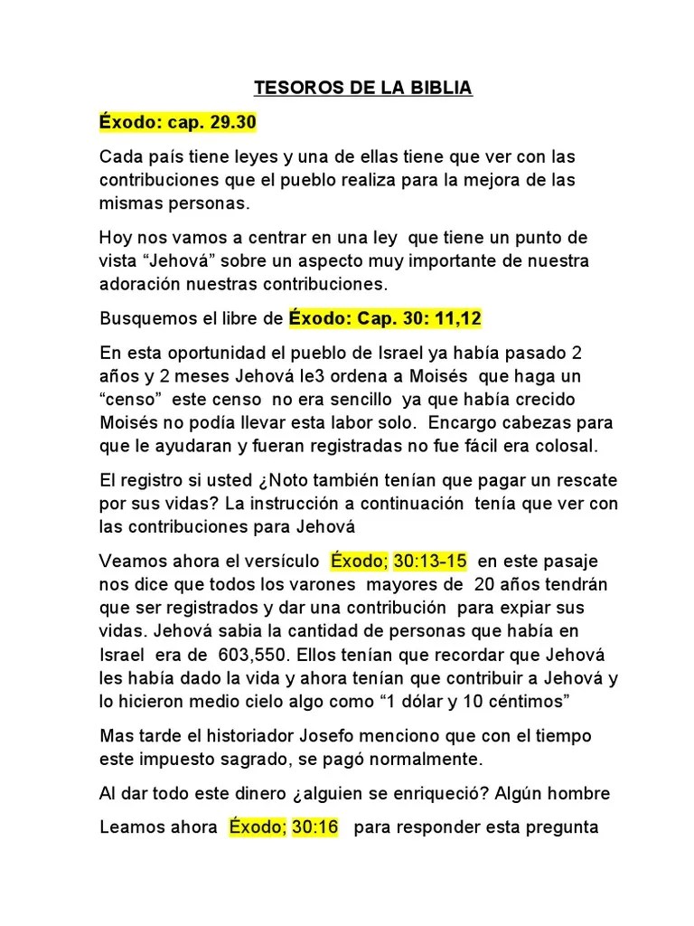 Tesoros De La Biblia | Descargar Gratis PDF | Jehová | Libro Del éxodo