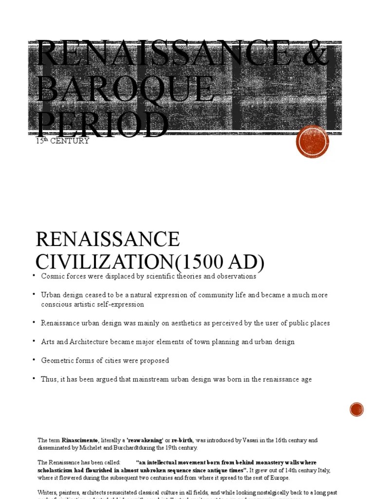 Renaissance & Baroque Period Report | PDF | Art