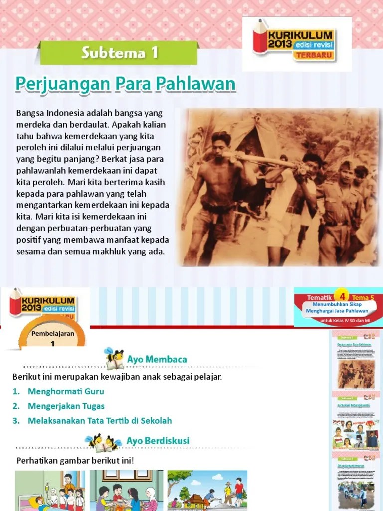 Kelas 4 Tema 5 Subtema 1 | PDF