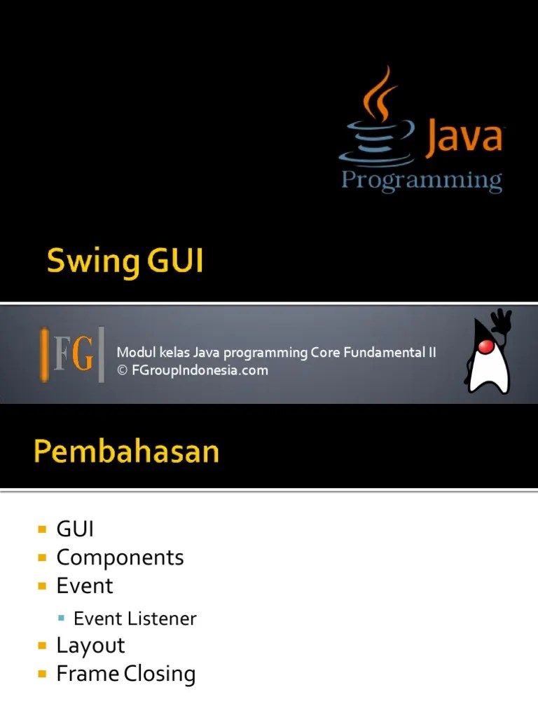 Java 04: Swing GUI Dalam Java UI | PDF