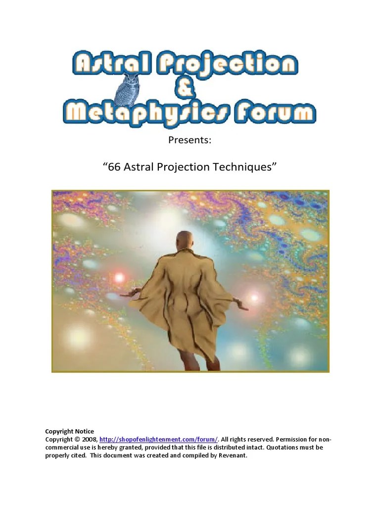60-Astral Projection Techniques - By JKL PDF | PDF