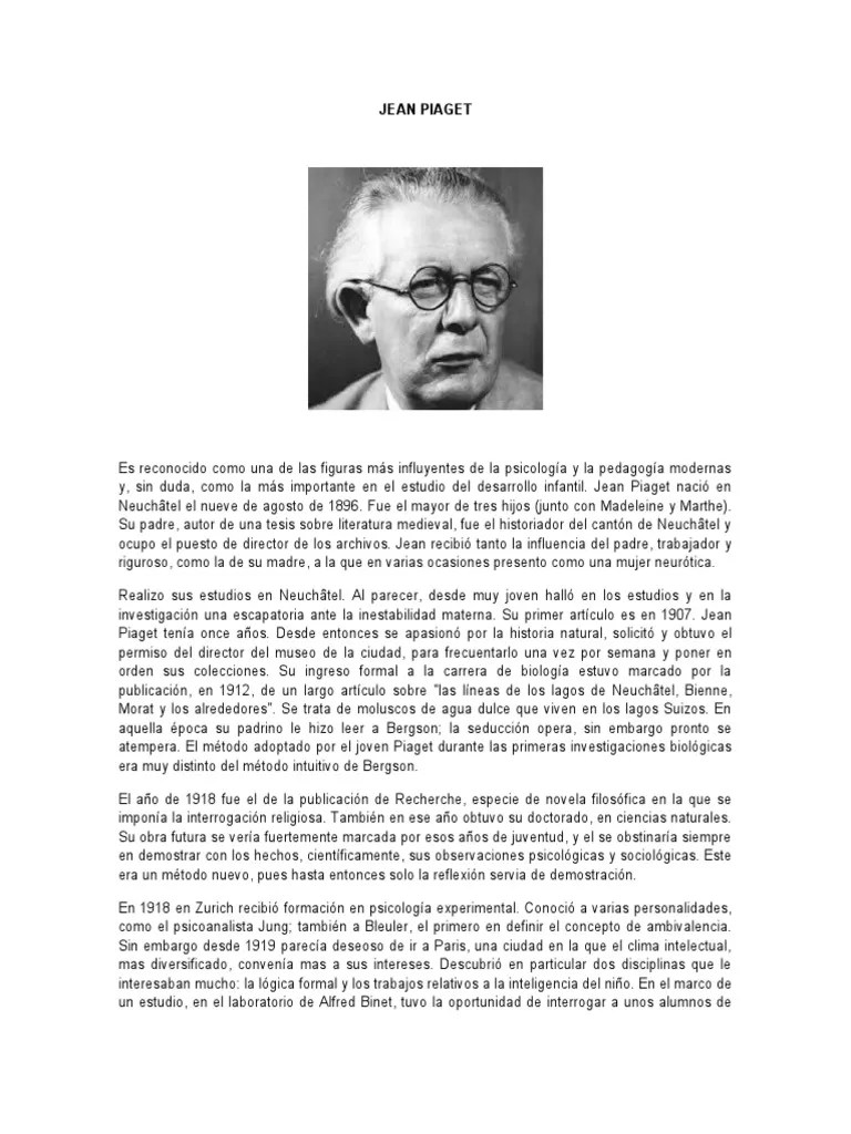 Jean Piaget Lev Vigotsky David Ausubel J | PDF | Aprendizaje | Inteligencia