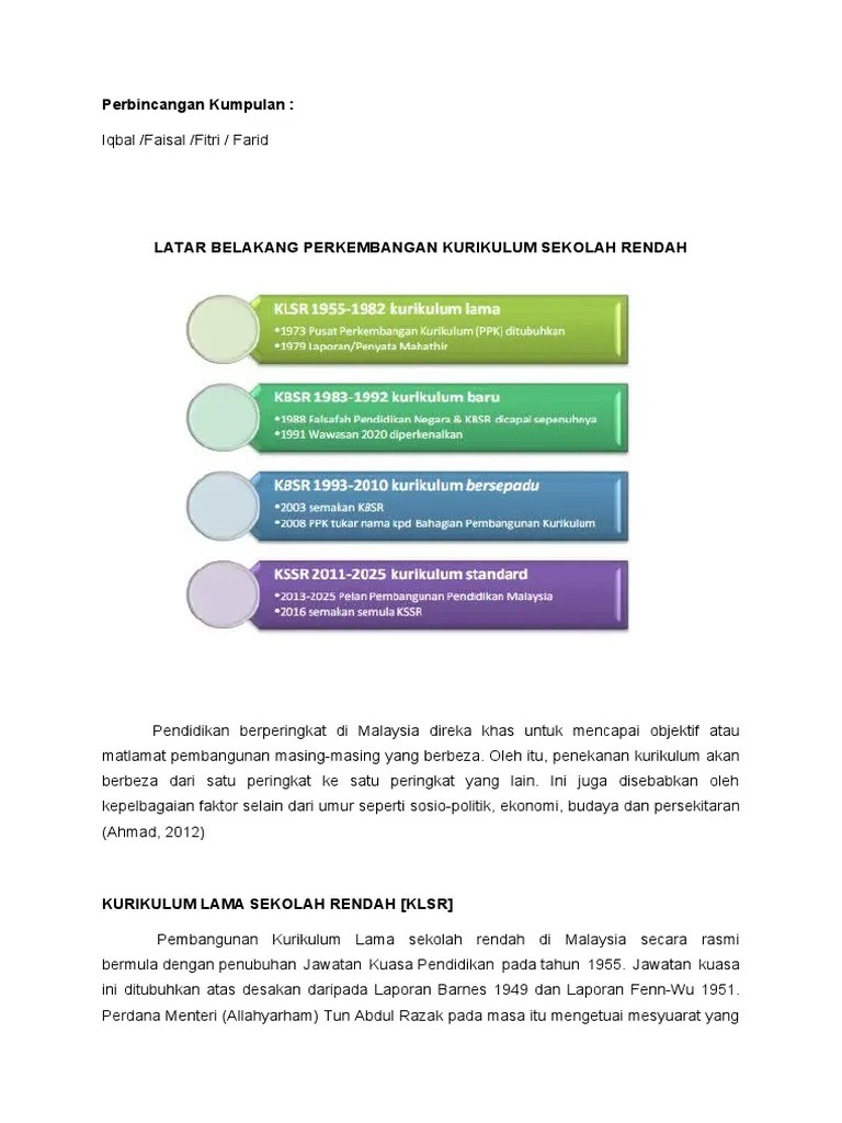 Kpm membangunkan kurikulum standard sekolah rendah (kssr) berasaskan. Pusat Perkembangan Kurikulum Kssr Voooty