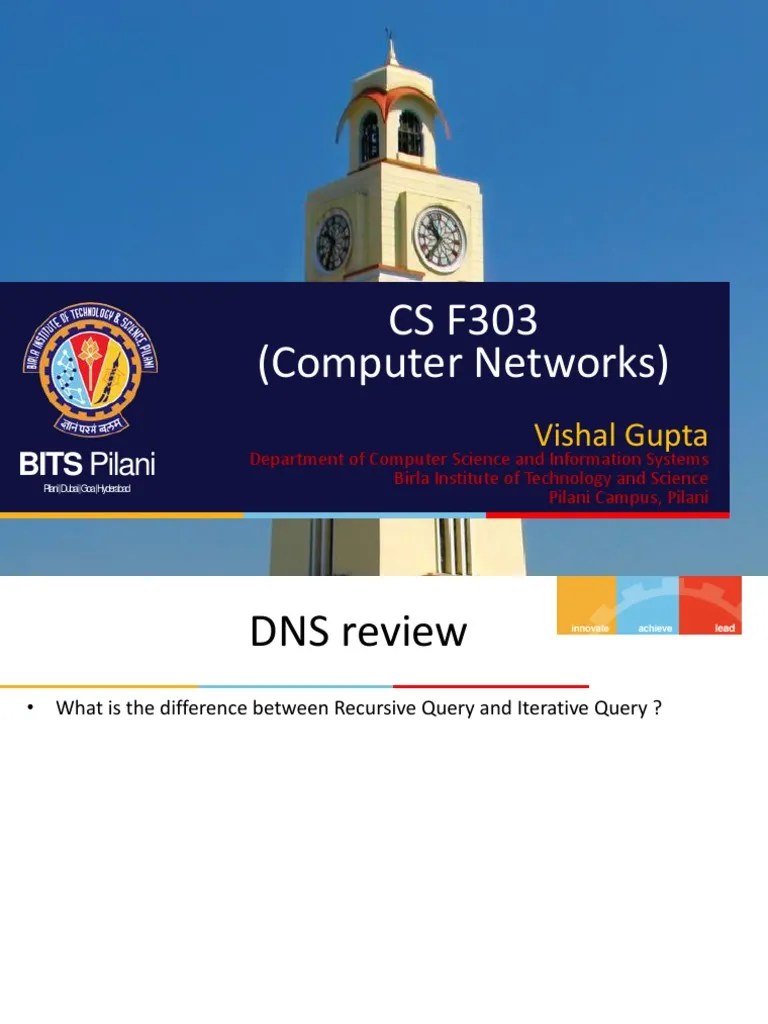 CS F303 (Computer Networks) : Vishal Gupta | PDF | Network Socket ...