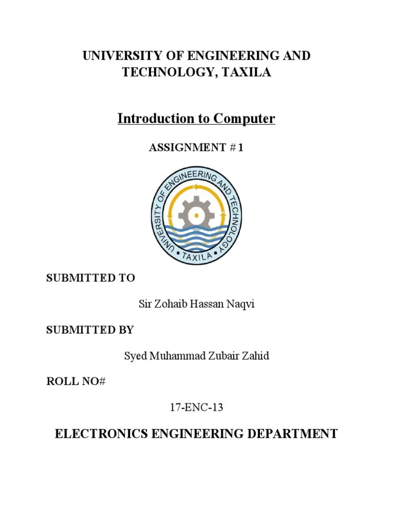 Introduction To Computer Assignment | PDF | Internet | Educational ...