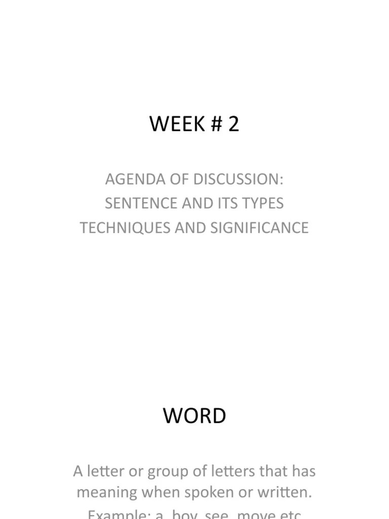 Sentence And Types | PDF | Sentence (Linguistics) | Linguistic Typology