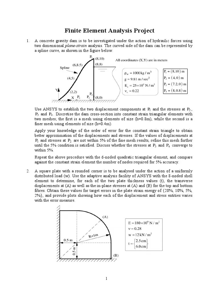Finite Element Analysis Project | PDF