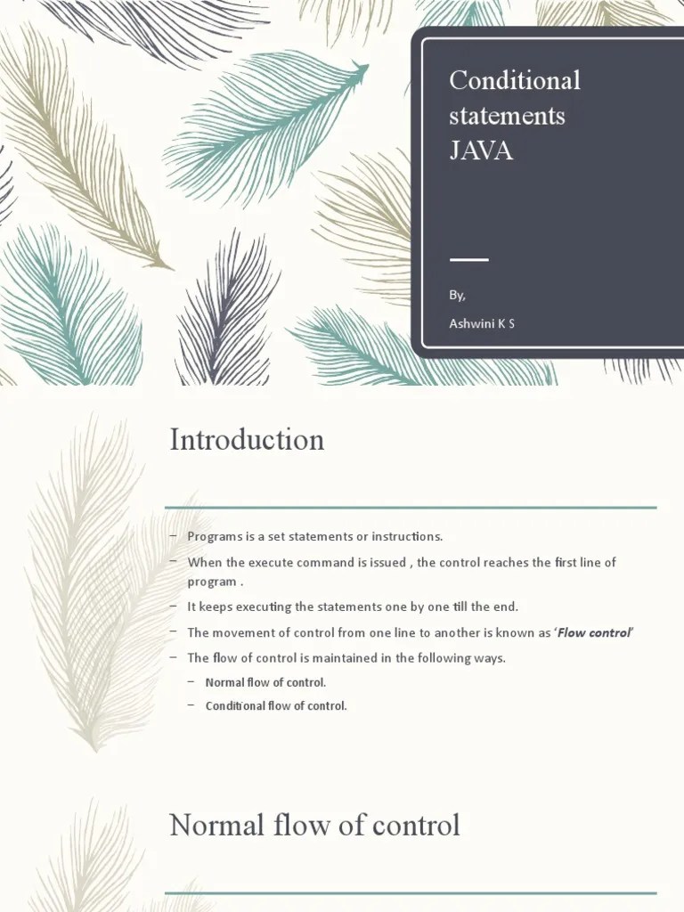 1-7-Conditional Statements In Java | PDF | Control Flow | Software ...