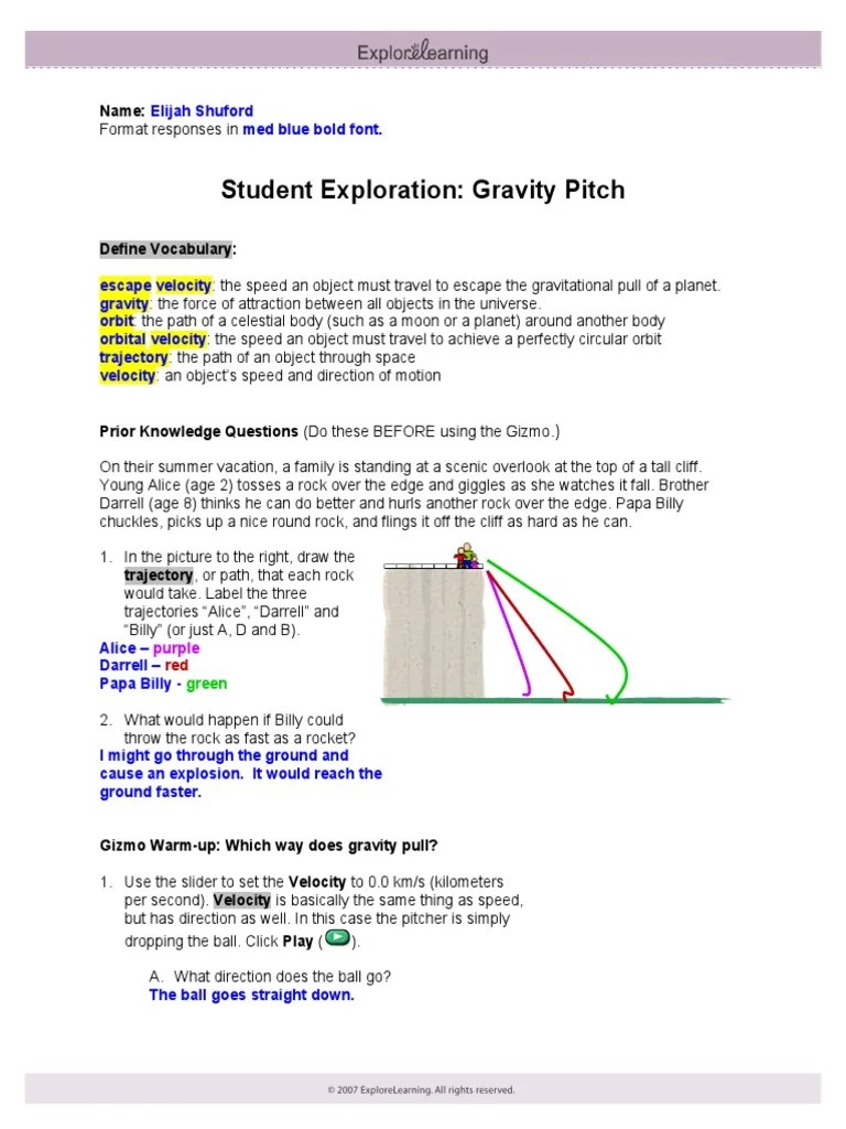 Hier sollte eine beschreibung angezeigt werden, diese seite lässt dies jedoch nicht zu. Module 3 Lesson 1 Mastery Assignment 2 Elijah Shuford Pdf Orbit Gravity