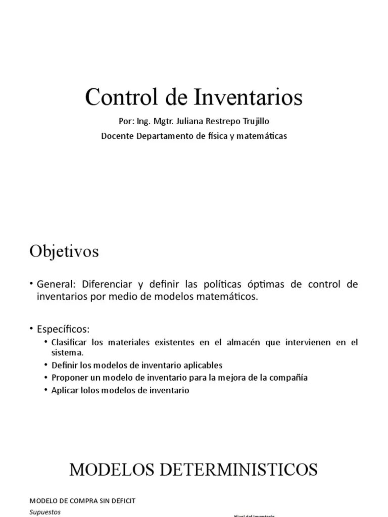 Control De Inventarios | PDF | Inventario | Logística
