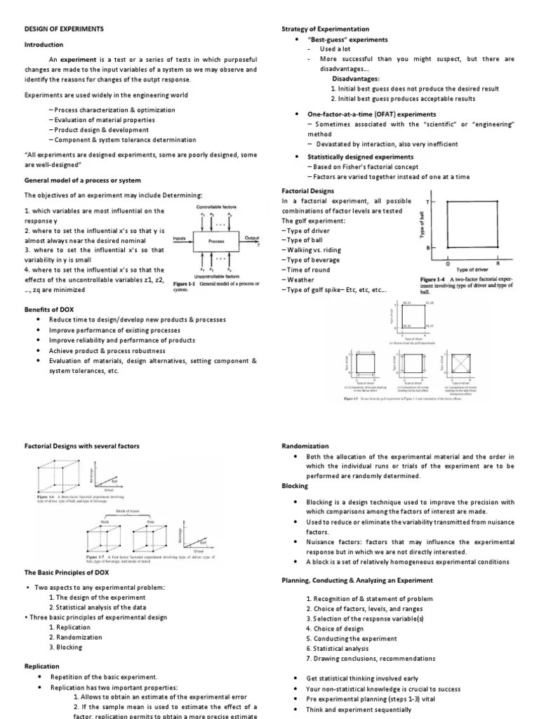 Design Of Experiments | PDF | Electric Current | Experiment