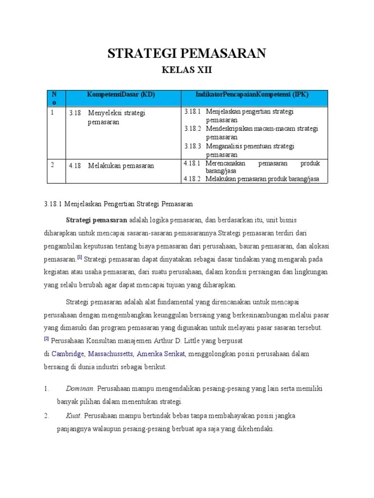 Materi Strategi Pemasaran Daring | PDF