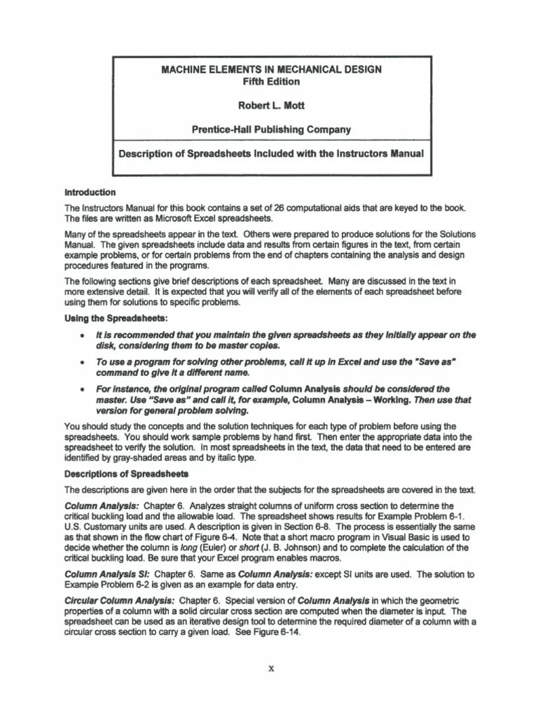 Solutions Machine Elements In Mechanical Design 5th Edition 9 | PDF ...