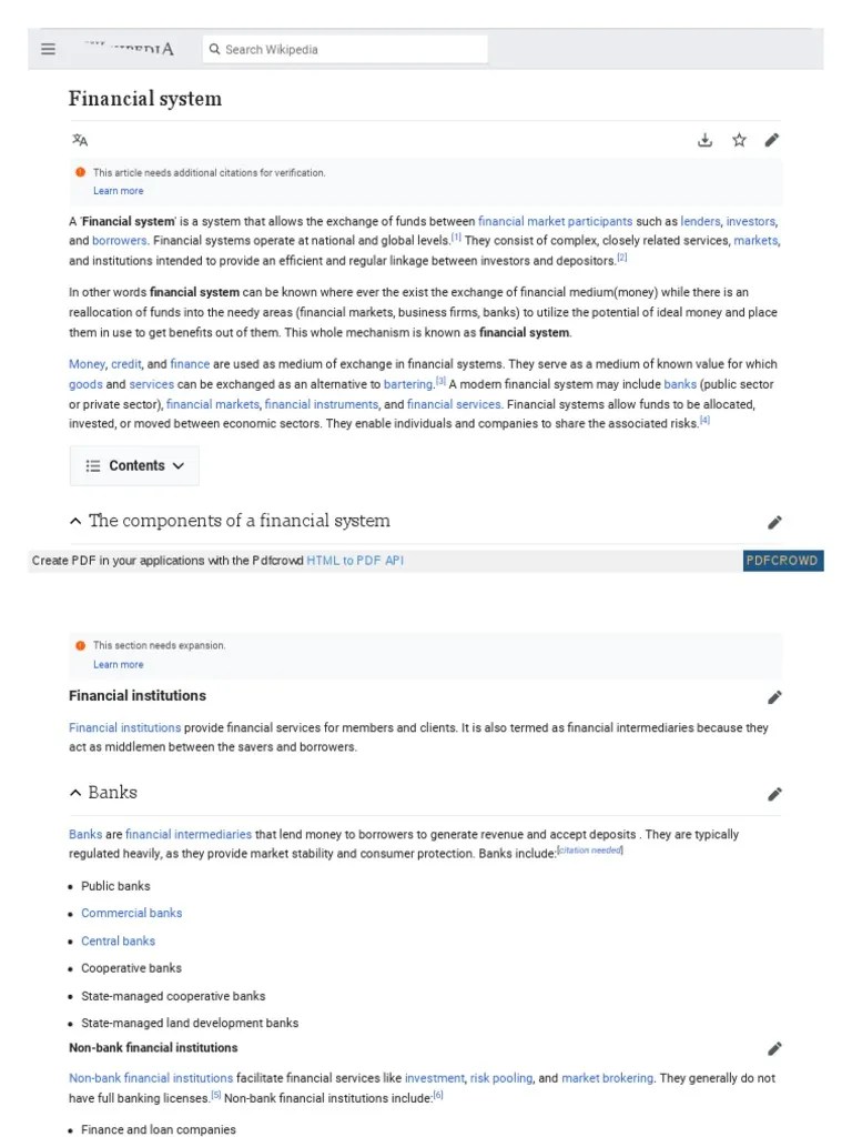 The Components Of A Financial System | PDF | Financial System | Financial Markets