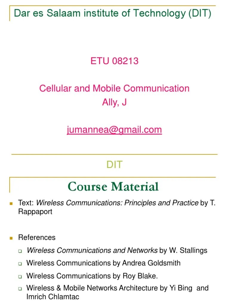 Cellular And Mobile Communication-Lecture 1 | PDF | Duplex ...