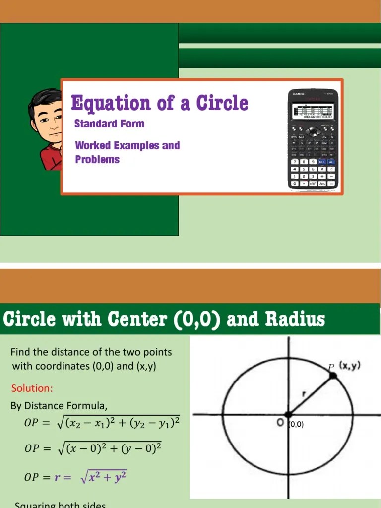 Equation Of Circles (Standard Form) | PDF