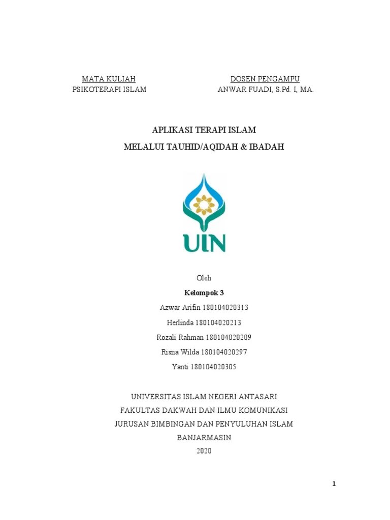 Kel 3 Psiko (Aplikasi Terapi Melalui Tauhid, Aqidah Dan Ibadah | PDF
