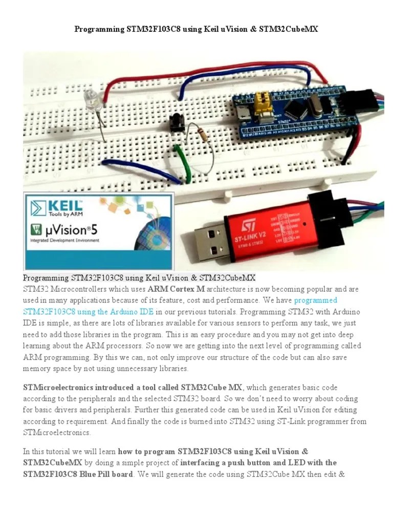 Programming STM32F103C8 Using Keil Uvision | PDF | Computer Engineering ...