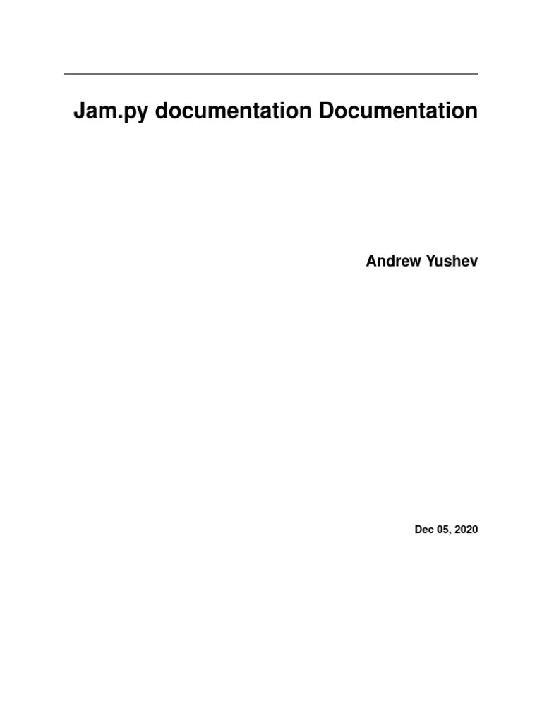 Jam Py PDF | PDF | Apache Http Server | Databases