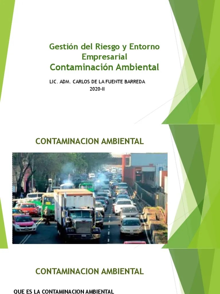 Diapositivas Contaminacion Ambiental | PDF | Contaminación | Gases De Efecto Invernadero