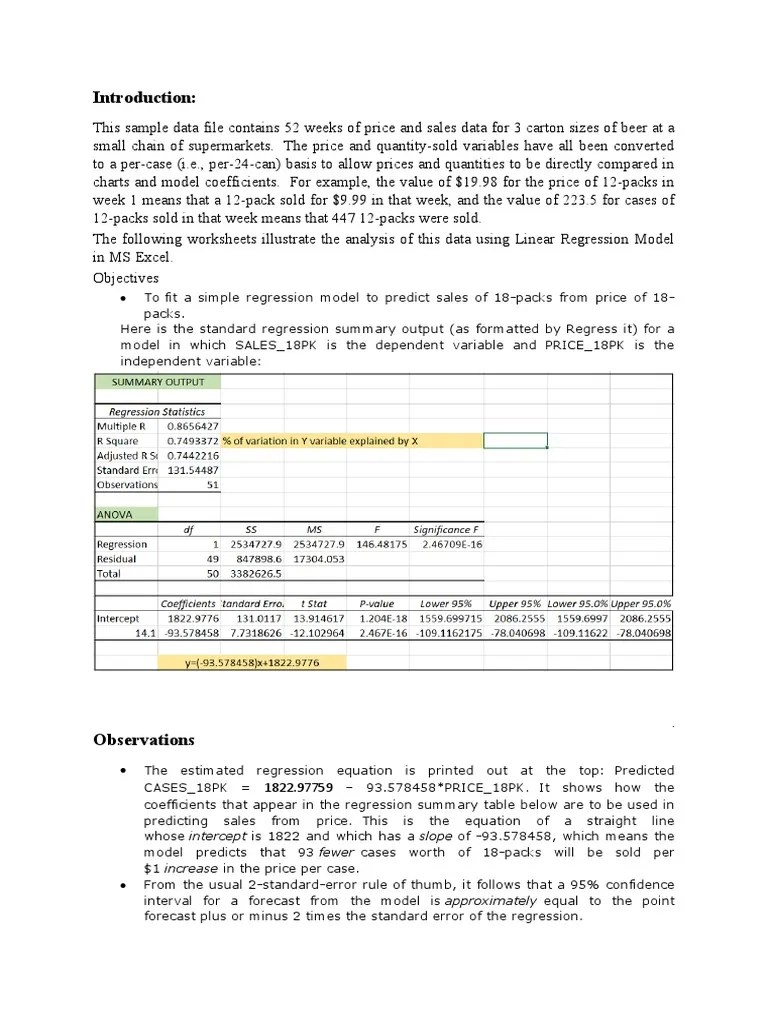 Linear Regression Analysis | PDF | Regression Analysis | Errors And ...