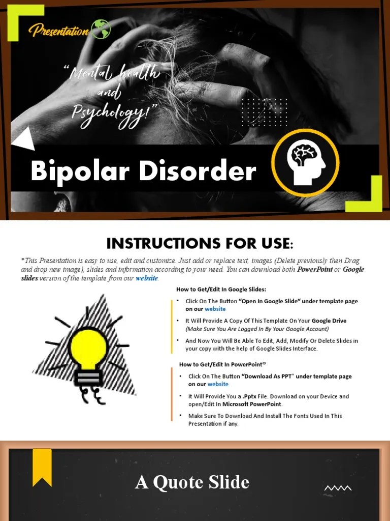009 Bipolar Disorder PPT Presentation Template And Google Slides Theme For Free | PDF ...
