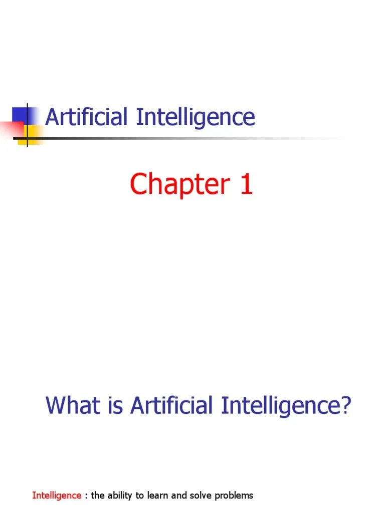 CH 1 | PDF | Artificial Intelligence | Intelligence (AI) & Semantics