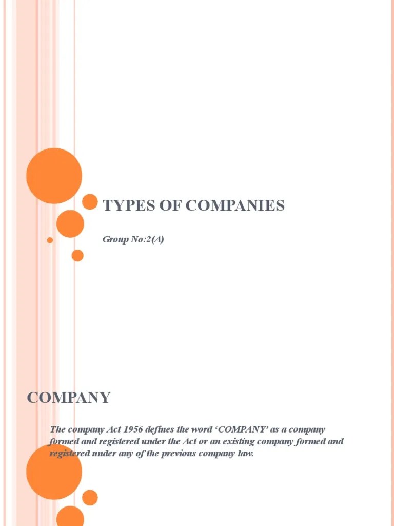 Types Of Companies | PDF | Companies | Limited Company