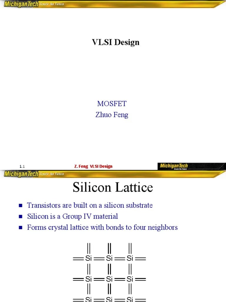 VLSI Design: Mosfet Zhuo Feng | PDF | Field Effect Transistor | Mosfet