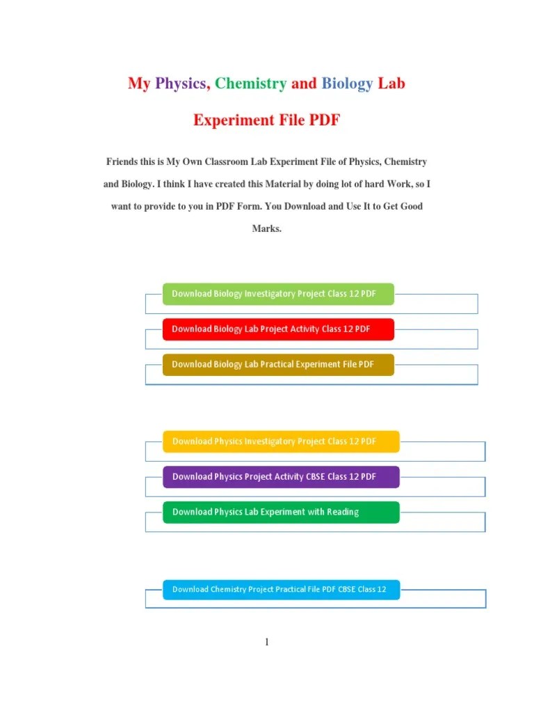 Biology Investigatory Project Class 12 PDF | PDF | Biology | Life Sciences