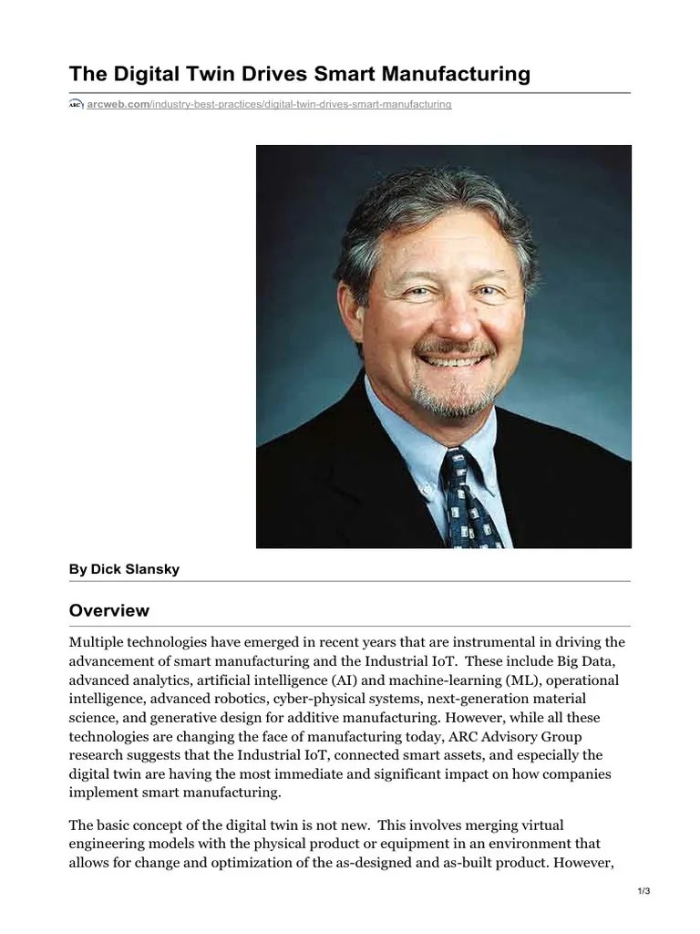 The Digital Twin Drives Smart Manufacturing PDF | PDF