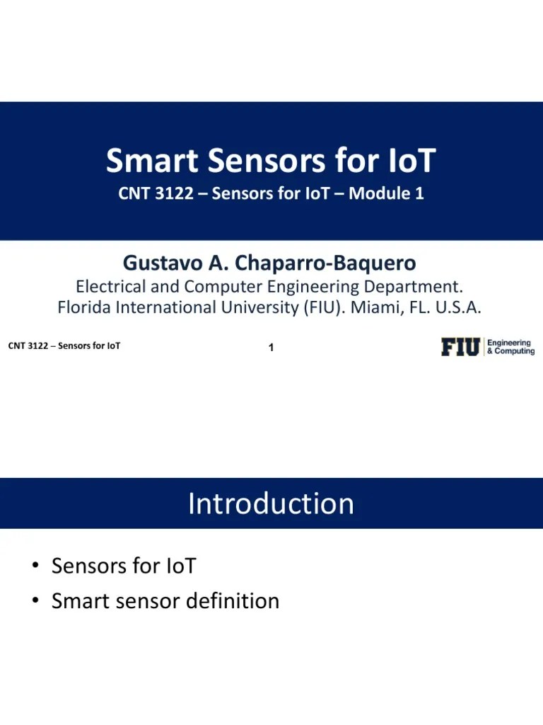 Smart Sensors For IoT Part 1 | PDF | Piezoelectricity | Inductor