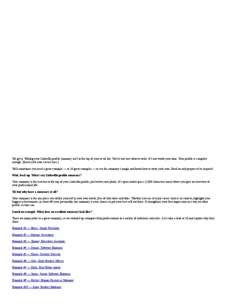 10 LinkedIn Profile Summaries That We Love (And How To Boost Your Own ...