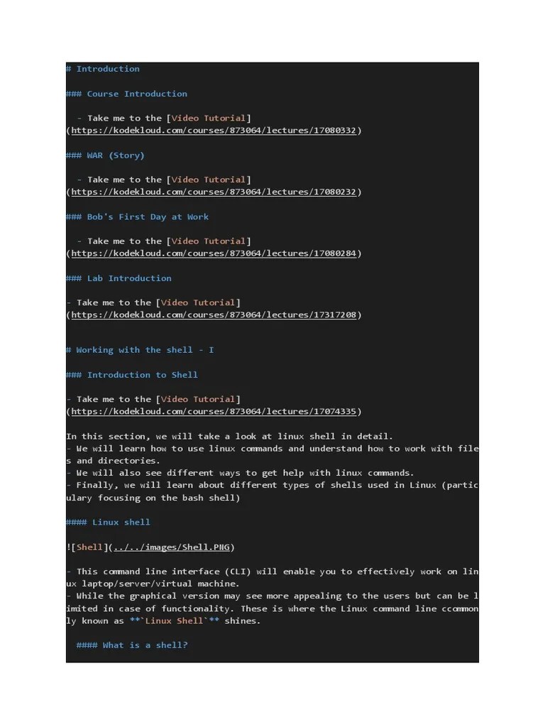 Introduction To Linux Shell | PDF | Kernel (Operating System) | Shell ...