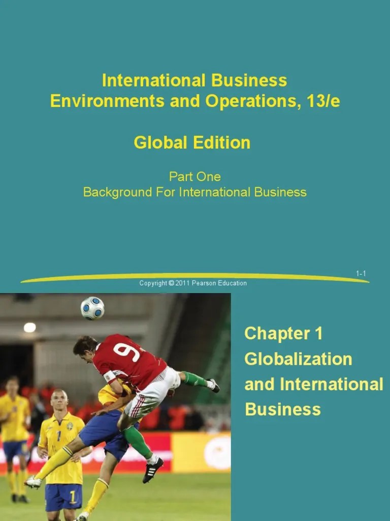 Chapter 1, Globalization And International Business | PDF ...