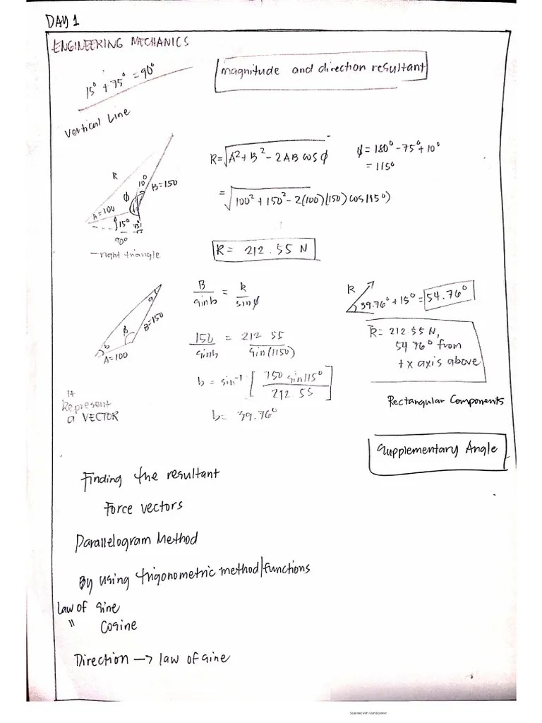 Engineering Mechanics Notes PDF | PDF