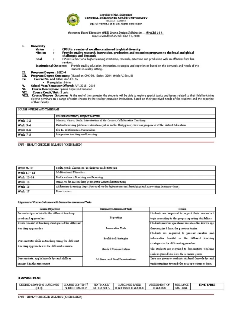 EDUC 33-Integrative Teaching Strategies | PDF | Educational Assessment ...