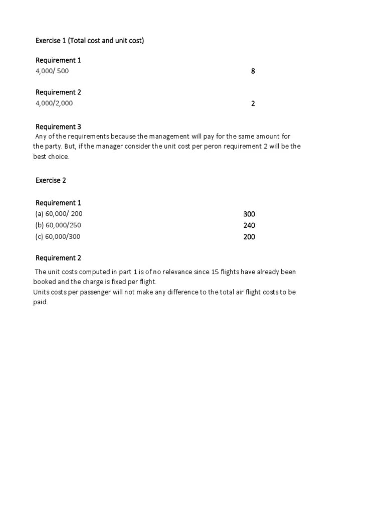 Cost Accounting Chapter5 Exercise1 7 | PDF | Cost Of Goods Sold | Gross Margin