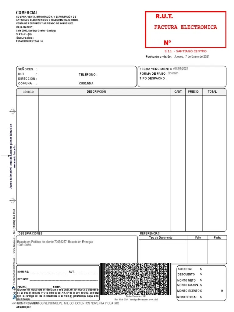 Ejemplo Factura Comercial 2021 | Descargar Gratis PDF | Contabilidad | Business