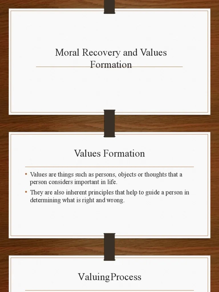 Moral Recovery And Values Formation | PDF | Value (Ethics) | Philippines