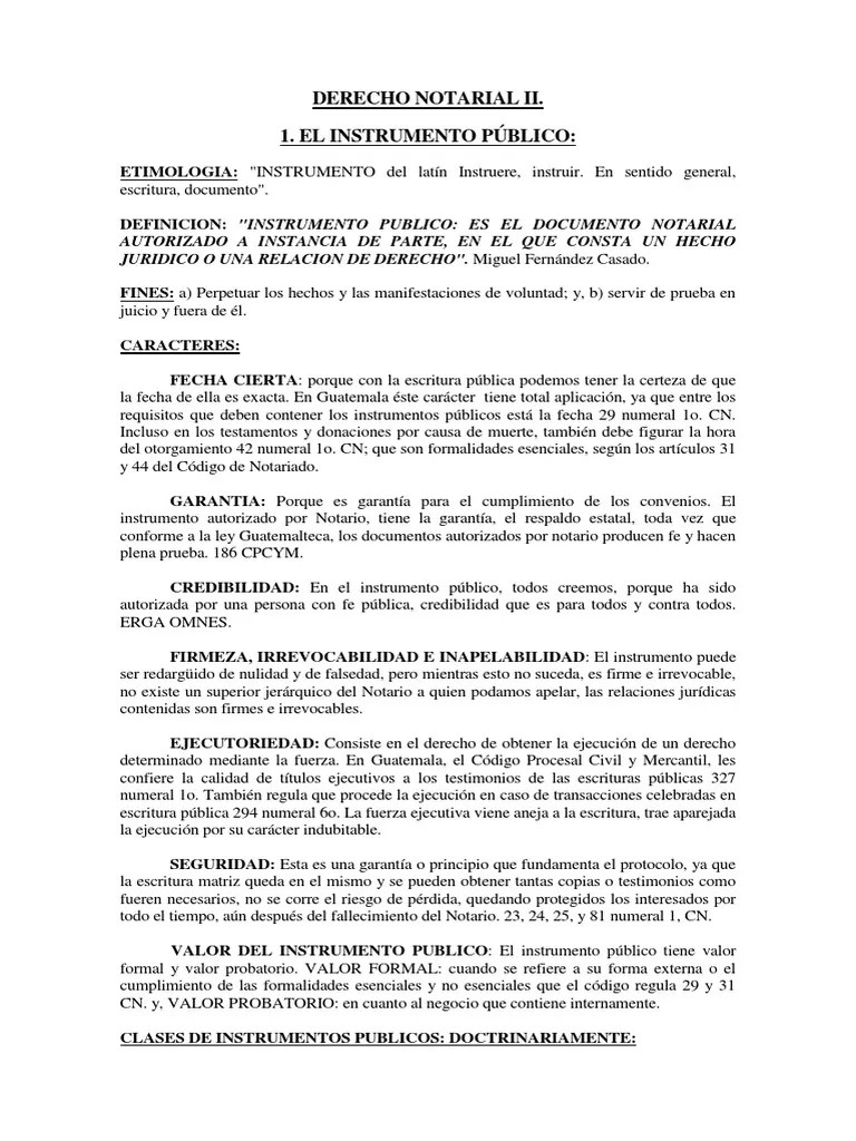 Derecho Notarial II Nery Muñoz Resumen | PDF | Derecho Civil (Common Law) | Ley Común