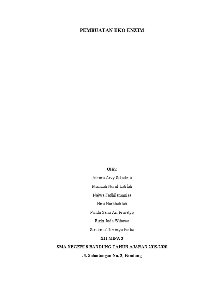 Laporan Ekoenzim | PDF | Kesehatan Holistik