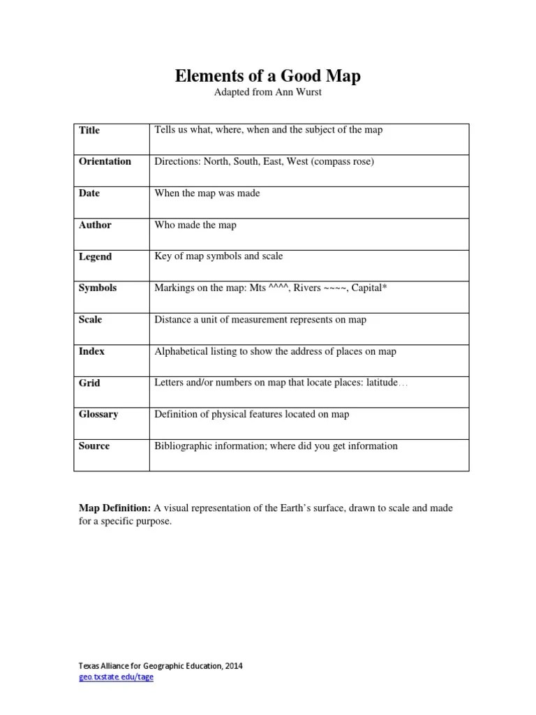 TODALSIGGS Elements Of A Good Map | PDF