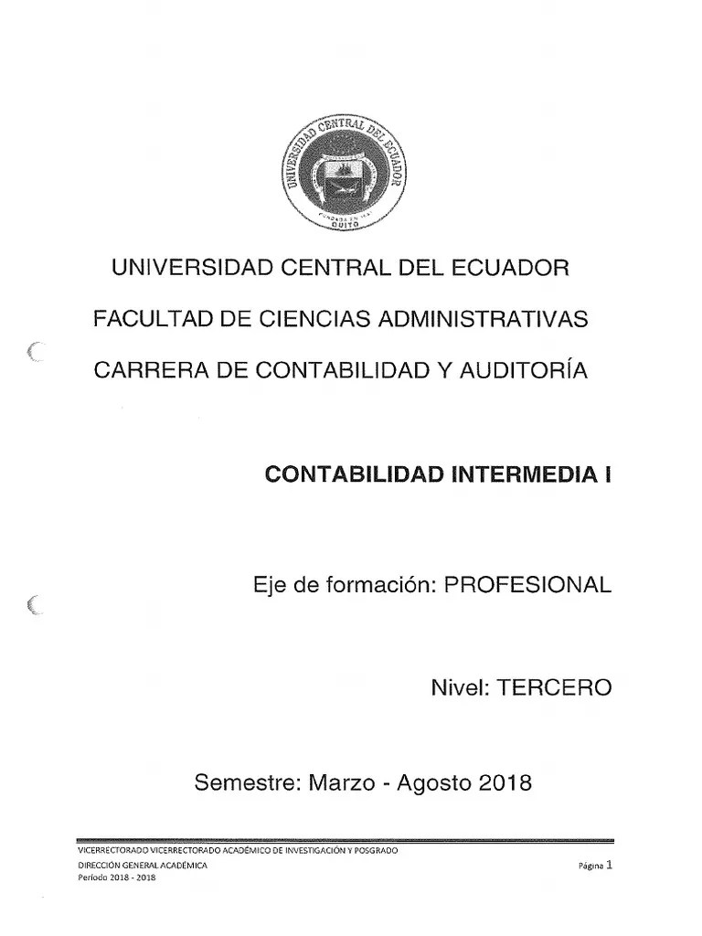 1 - CONTABILIDAD INTERMEDIA I ÑÑÑÑÑ Ya | PDF