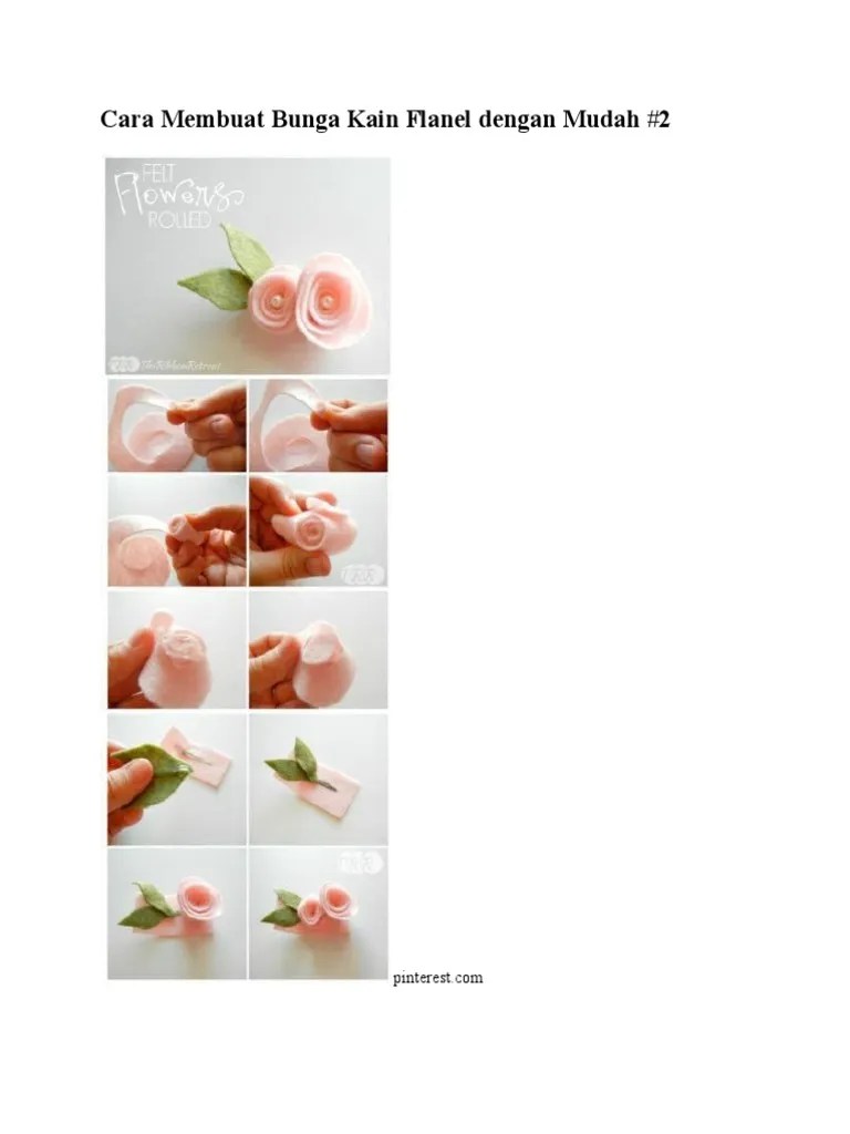 Cara Membuat Bunga Kain Flanel Dengan Mudah | PDF