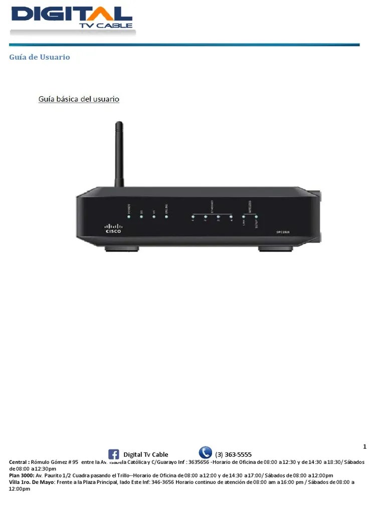 Guia De Usuario Router DPC2325 | PDF | Redes De Computadoras | Redes