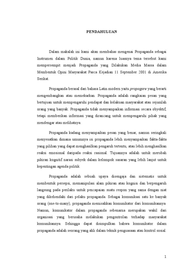 Propaganda Sebagai Instrumen Politik Dunia | PDF