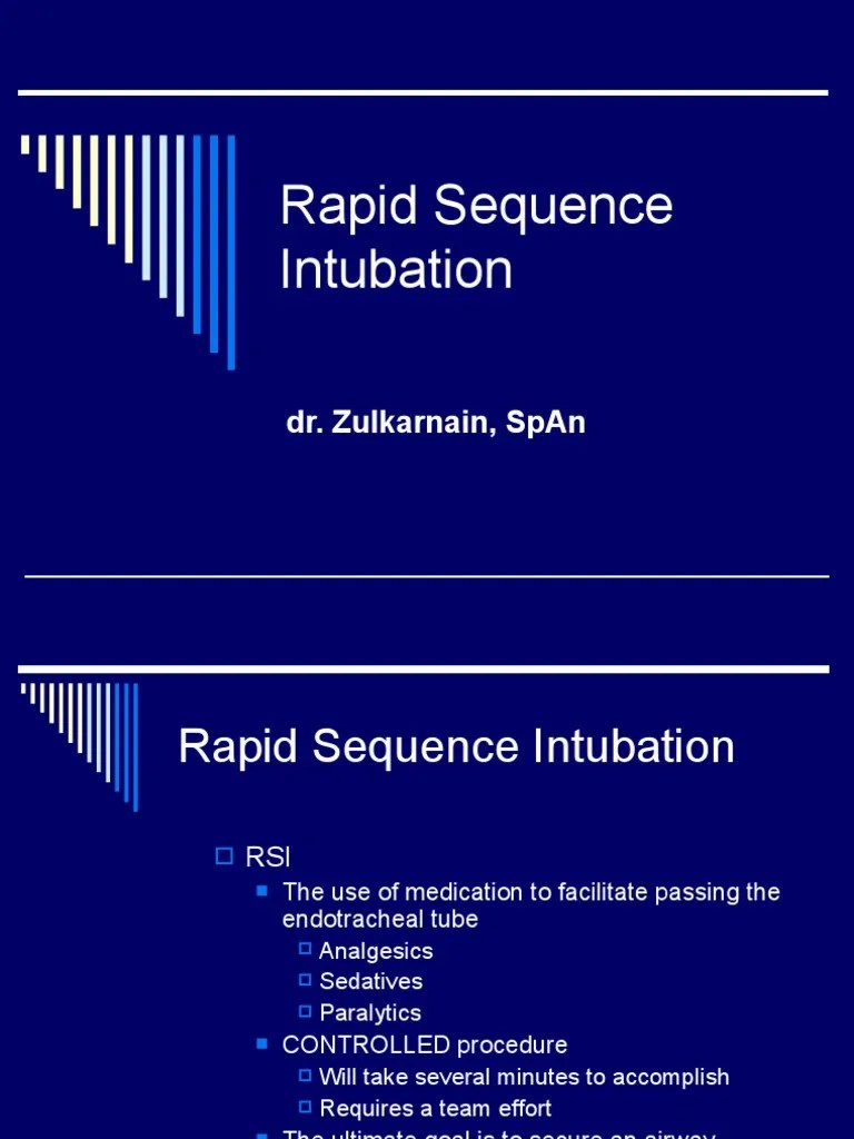 Rapid Sequence Intubation | PDF | Medical Treatments | Physiology